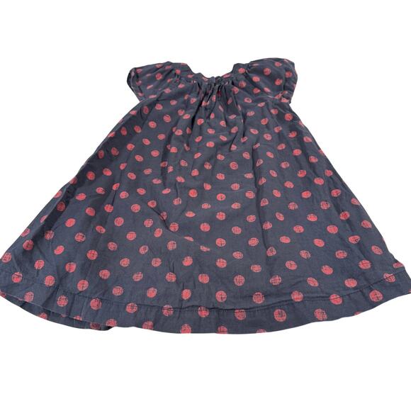 Baby Gap Toddler 4T Polka Dot Navy Dress 100% Cotton - Picture 5 of 5